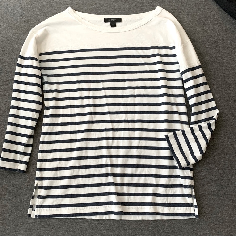 Preppy navy stripe top